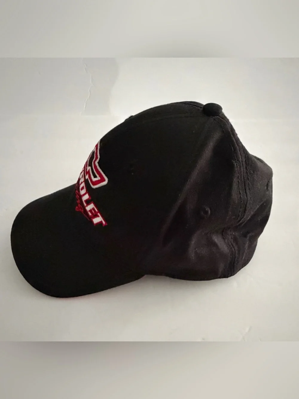 Chevrolet Racing Black Baseball‎ Cap with Red & White Logo